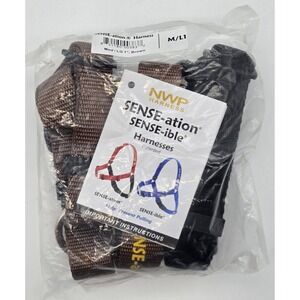 SENSE-ation No‎ Pull Dog Trainer Walking Harness Med/Lg Brown Nylon Adjusts Pet